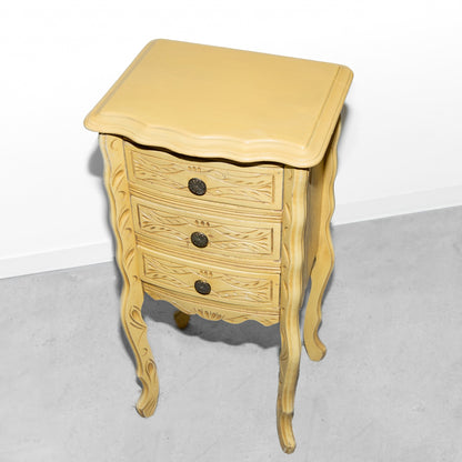 Yellow Shabby Chic Side Table