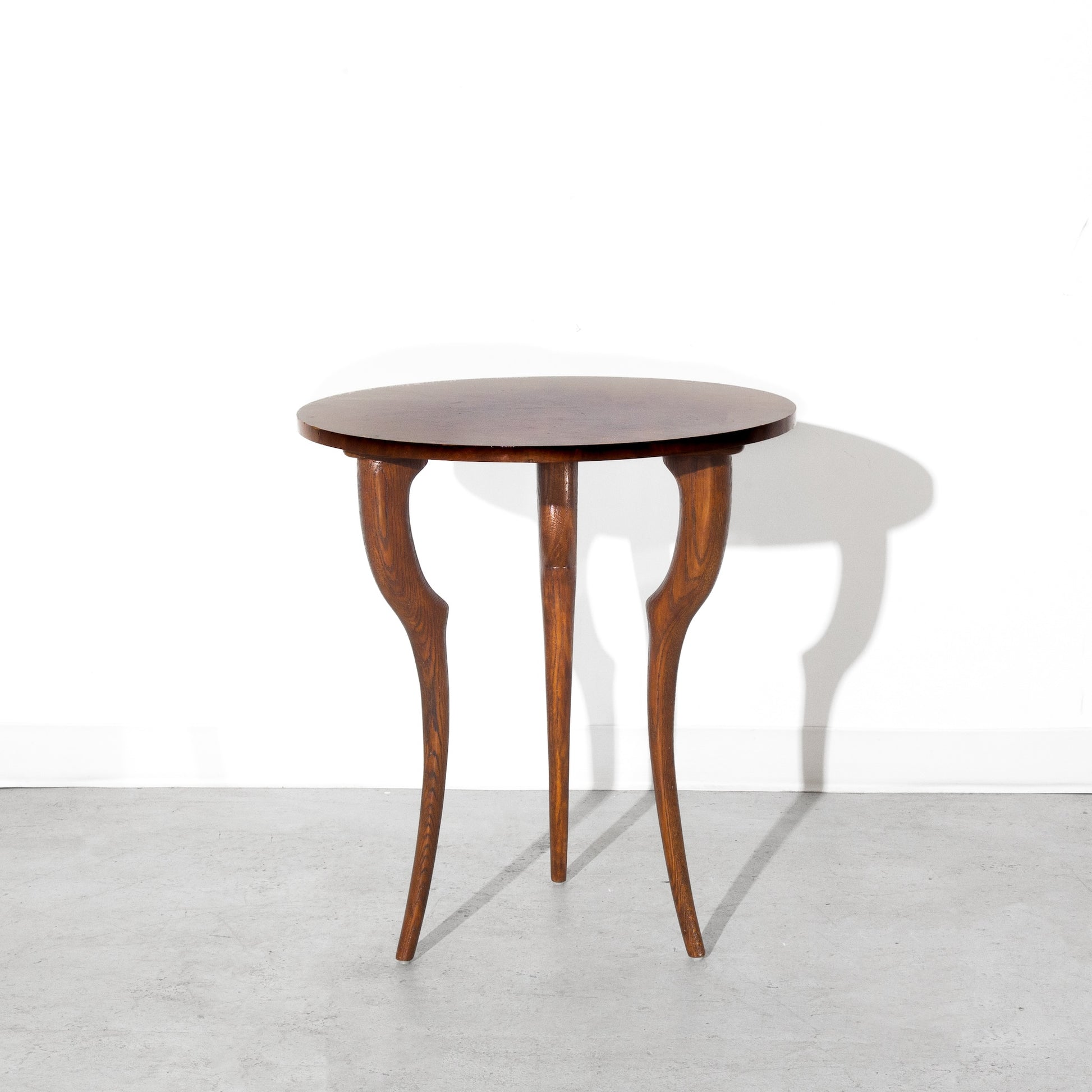 Vintage Antique Century Furniture Wooden Mahogany Circle Side End Table