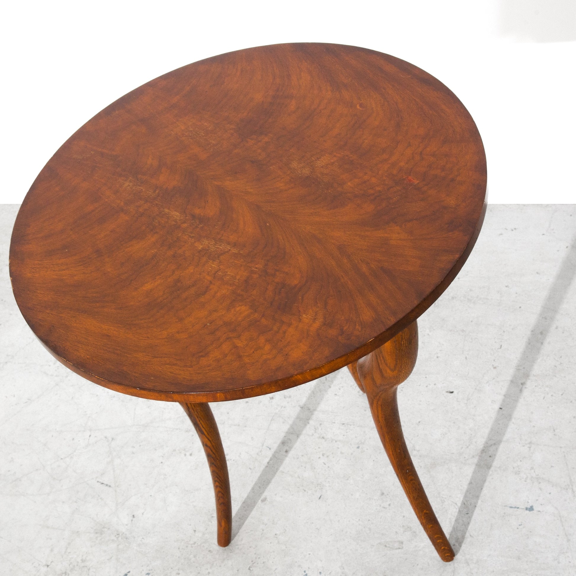 Vintage Antique Century Furniture Wooden Mahogany Circle Side End Table