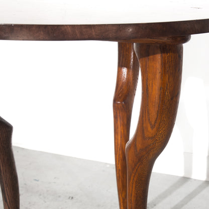 Vintage Antique Century Furniture Wooden Mahogany Circle Side End Table