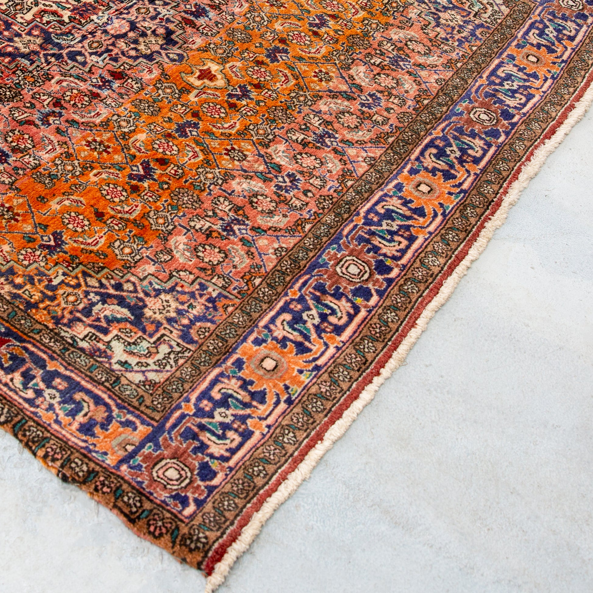 Vintage Antique Persian Bdijar Oriental Rug