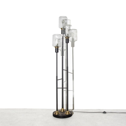 Vintage Glass 3-Light Tall Floor Glass Lamp