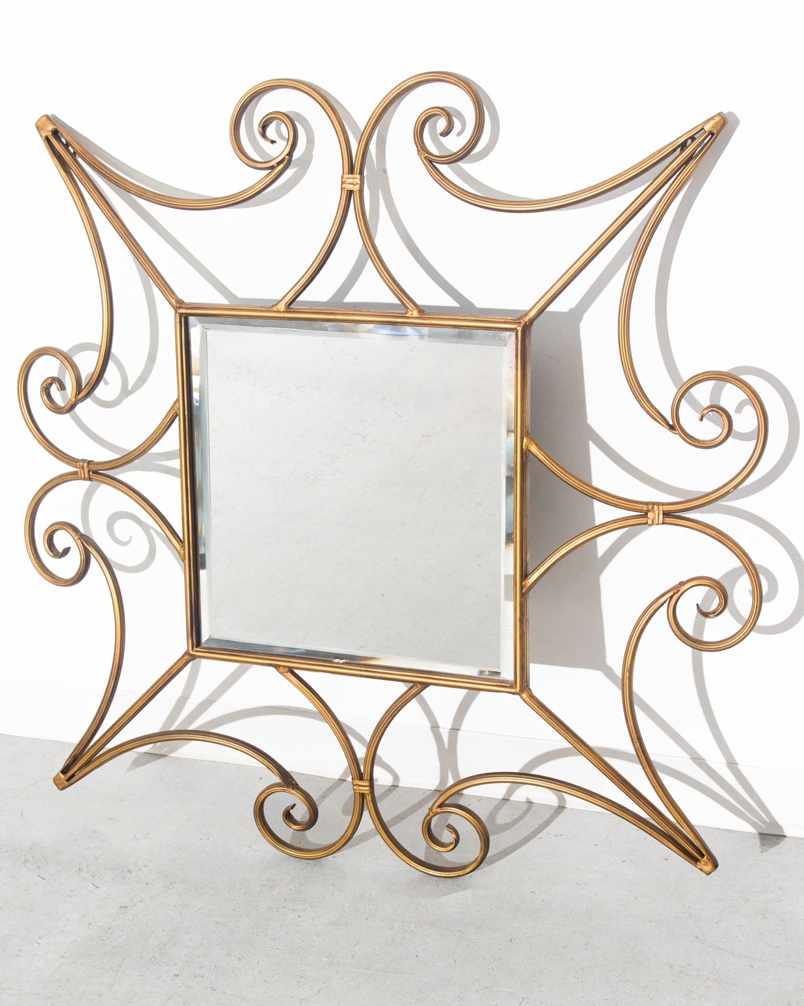 Vintage Gold Swirl Decorative Gilded Wall Mirror