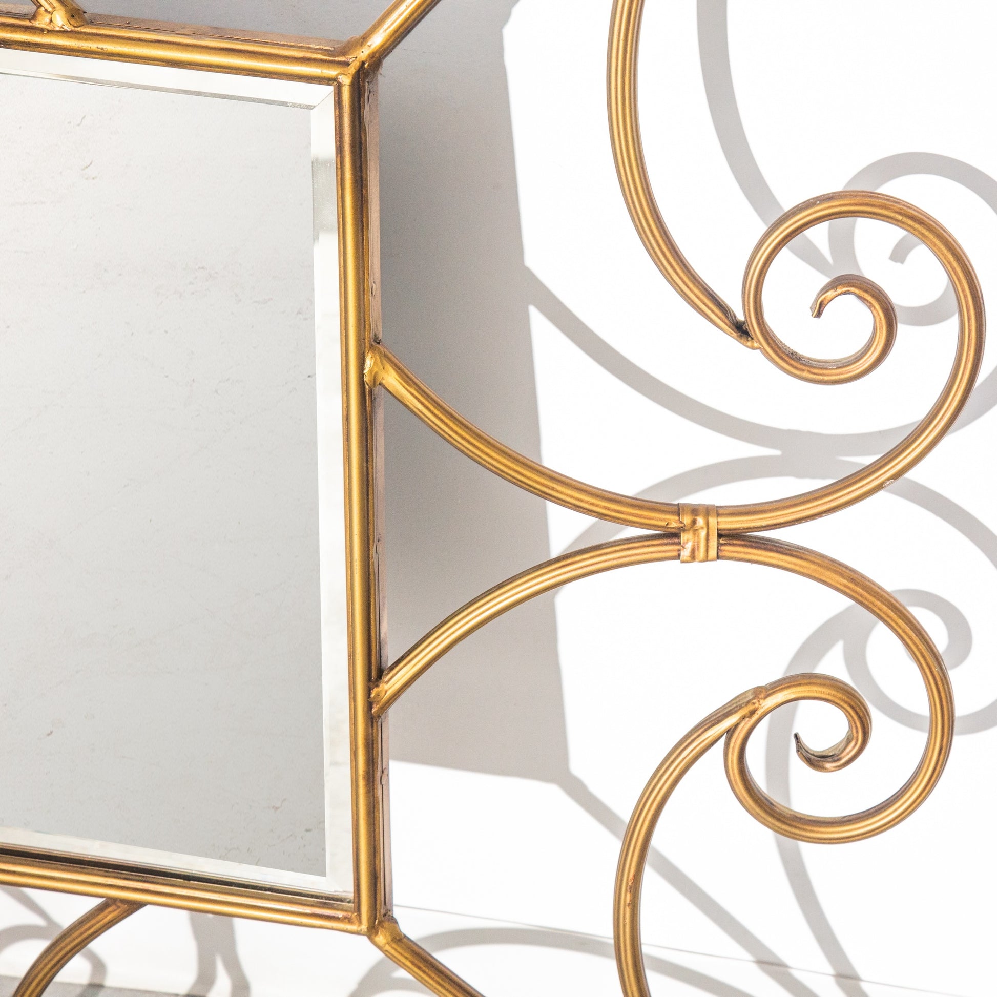 Vintage Gold Swirl Decorative Gilded Wall Mirror