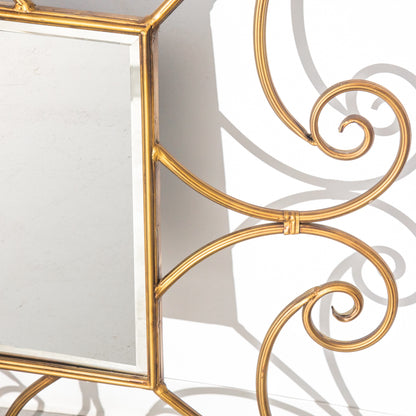 Vintage Gold Swirl Decorative Gilded Wall Mirror