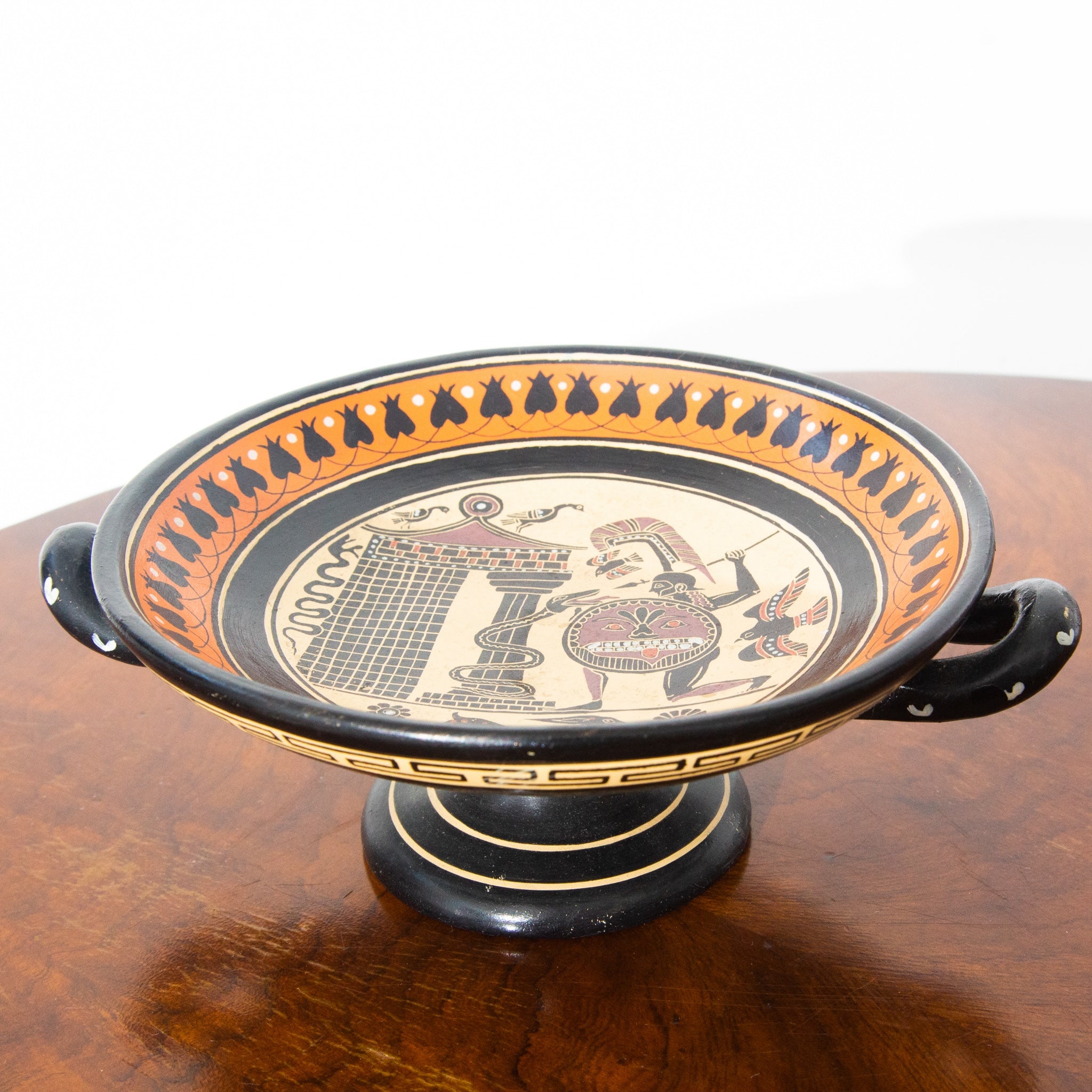 Vintage Greek Vassilopoulos Compote and Ashtray