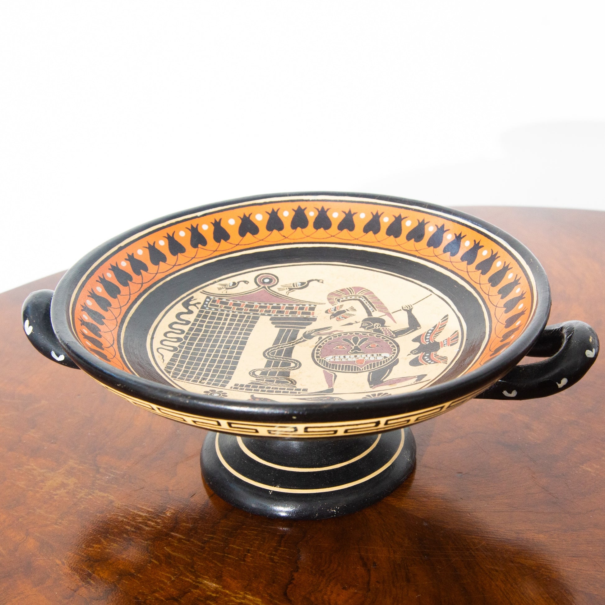 Vintage Greek Vassilopoulos Compote and Ashtray