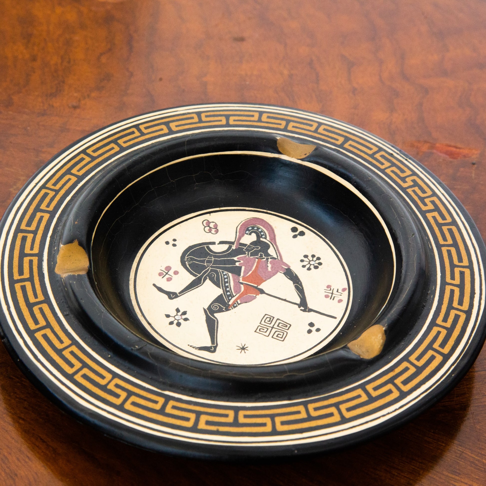 Vintage Greek Vassilopoulos Compote and Ashtray