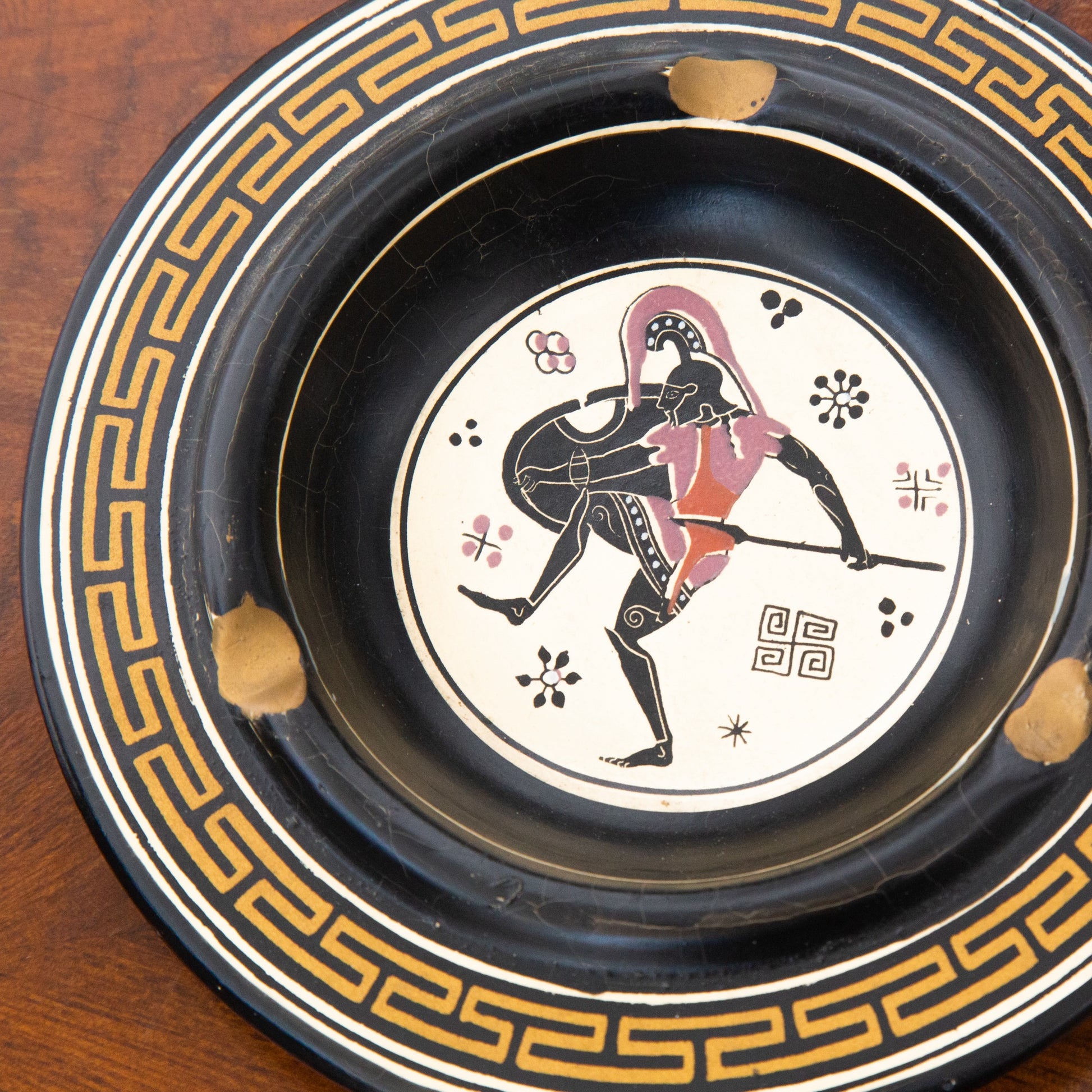 Vintage Greek Vassilopoulos Compote and Ashtray