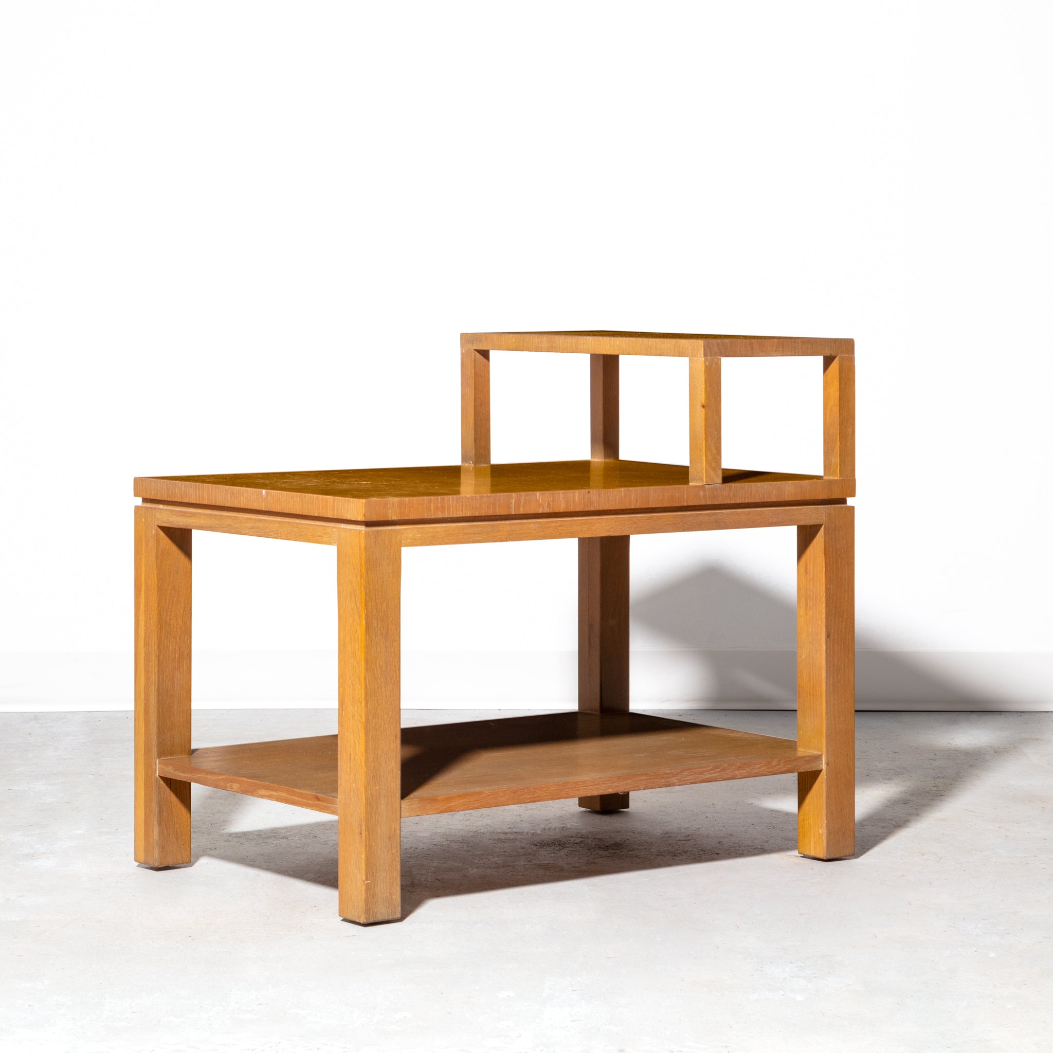 Vintage Midcentury Modern wooden step end table