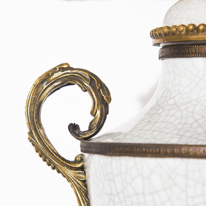 Vintage Porcelain and Marble Table Lamp
