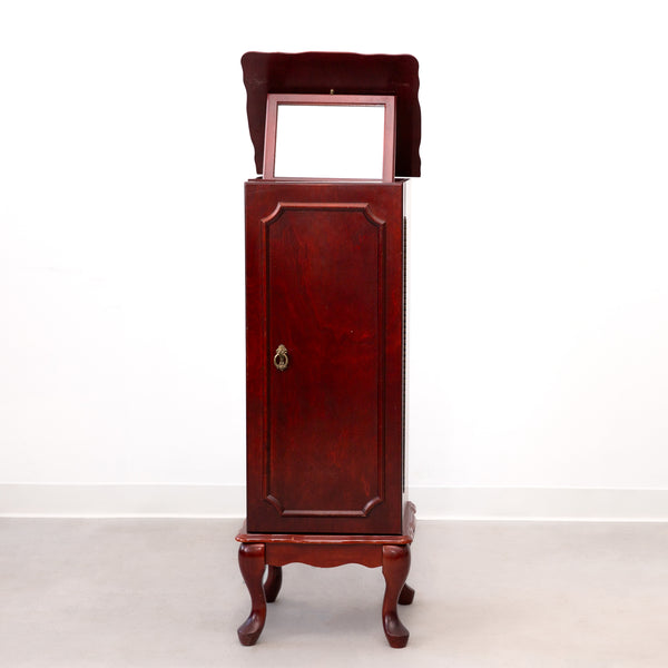 Vintage Powell Cherry Wood Jewelry Armoire Cabinet
