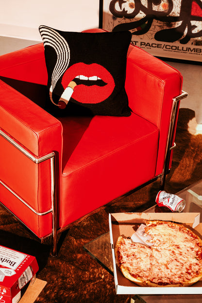 Red Le Corbusier style armchair