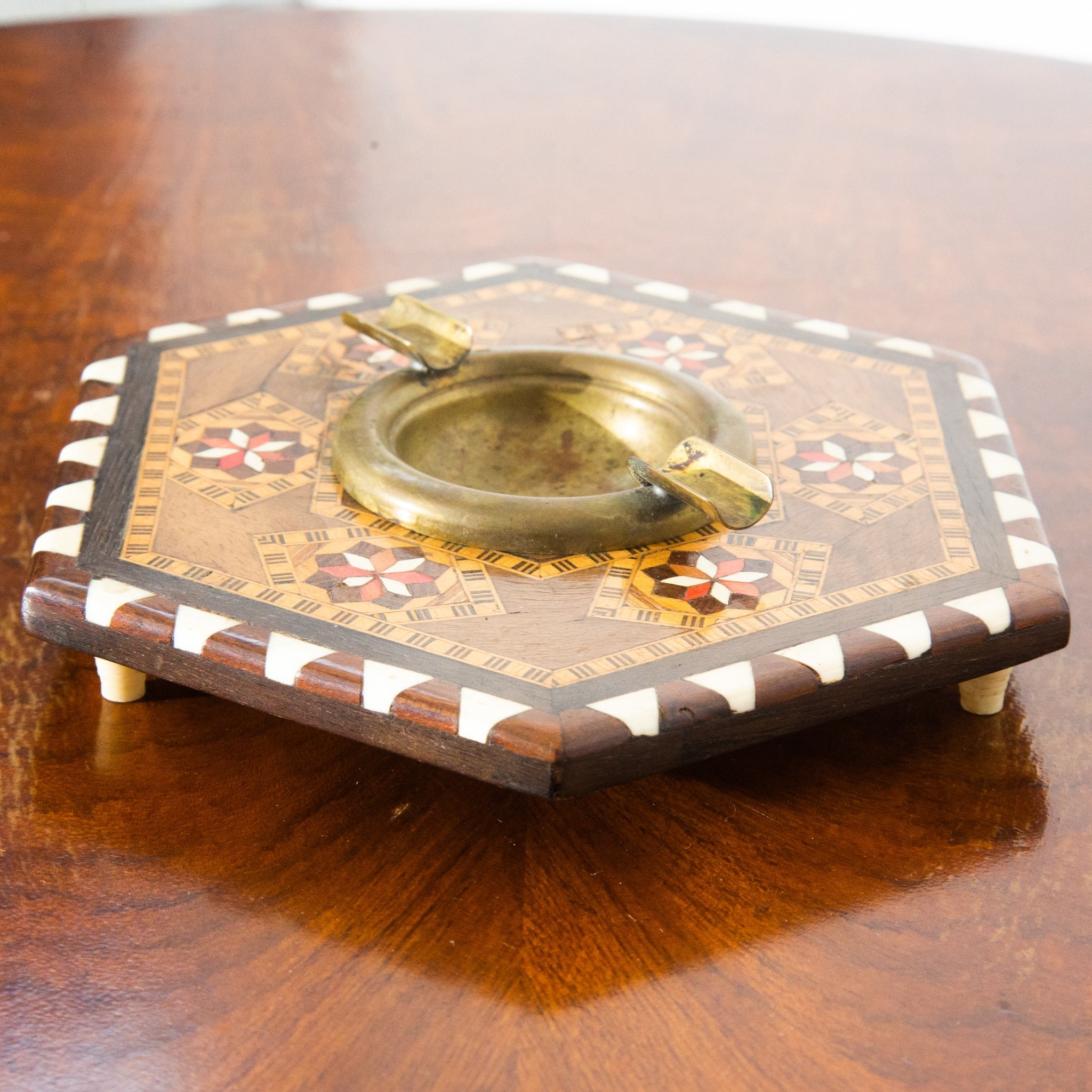 Vintage Spanish Octagonal Metal Ashtray