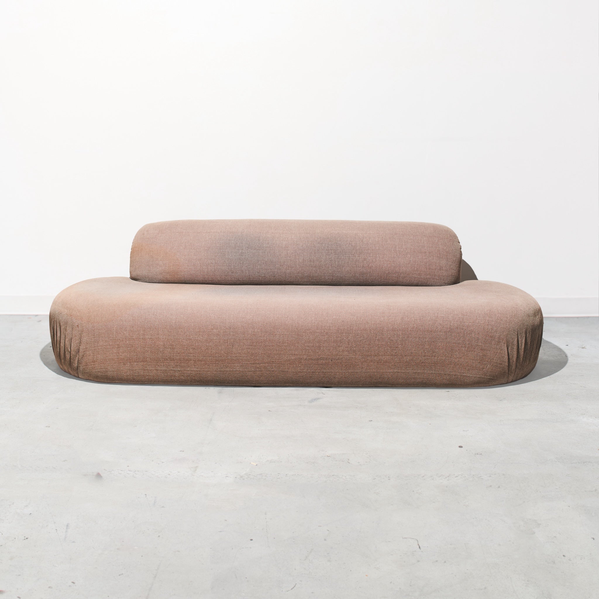 Beige sofa on a white background