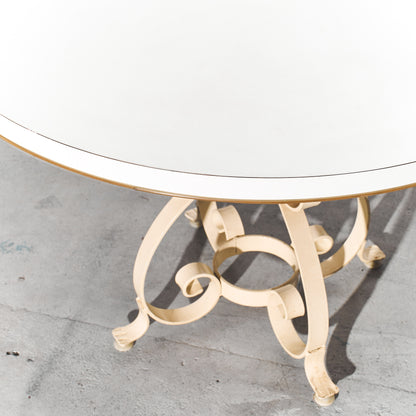 White Formica Pedestal Table