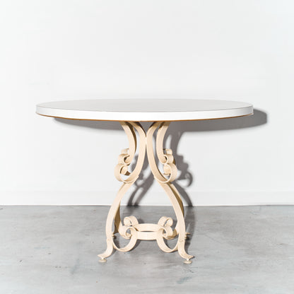 White Formica Pedestal Table