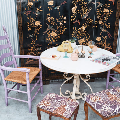 White Formica Pedestal Table