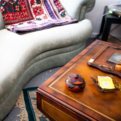 Hand-Carved Wooden Trinket Box With Lid