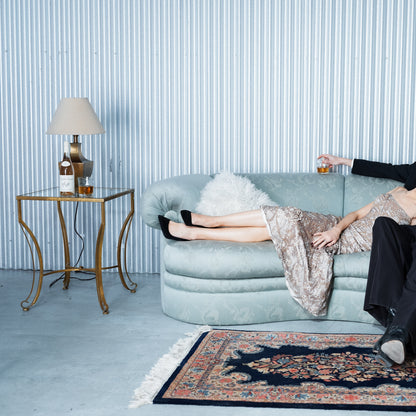 Curved Damask Sofa
