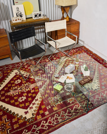 Red Hand-Woven Moroccan Behaad Rug