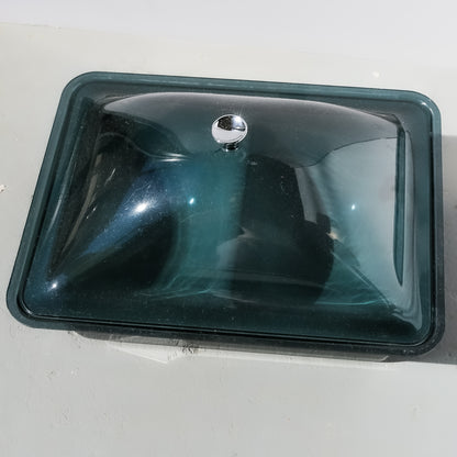 Mid-Century Modern Blue Acrylic Food Server