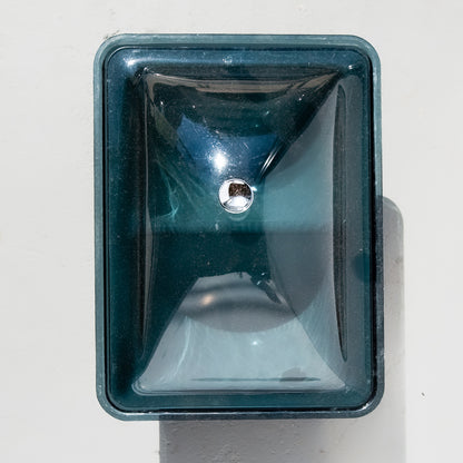 Mid-Century Modern Blue Acrylic Food Server