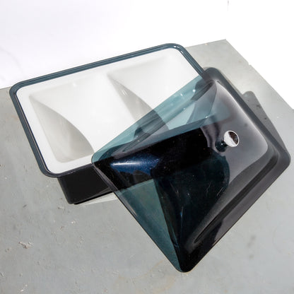 Mid-Century Modern Blue Acrylic Food Server