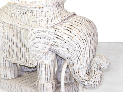 1970s Rattan Elephant Stool