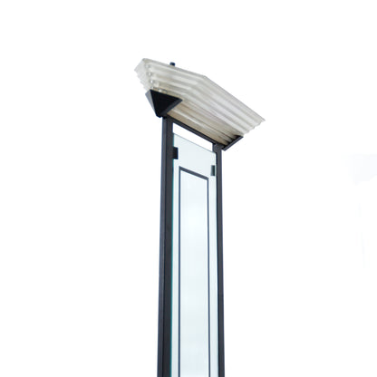 1980s Postmodern Glass and Metal Floor Lamp