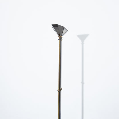 Art Deco Bronze and Metal Torchiere Floor Lamp