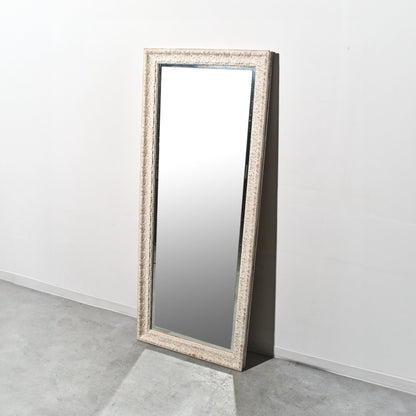 Large Carved Wooden Floor Mirror