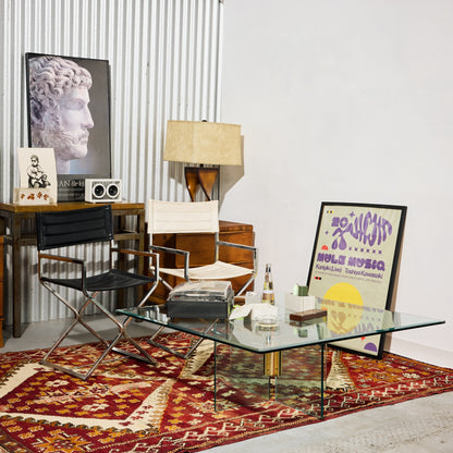 Postmodern Glass Top Coffee Table