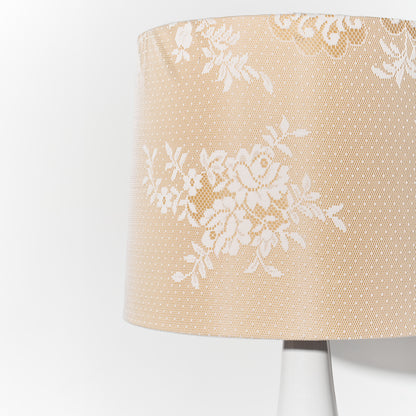 Refurbished Lace Milk Glass Lamp