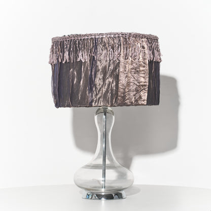 Refurbished Purple Fringe Glass Lamp