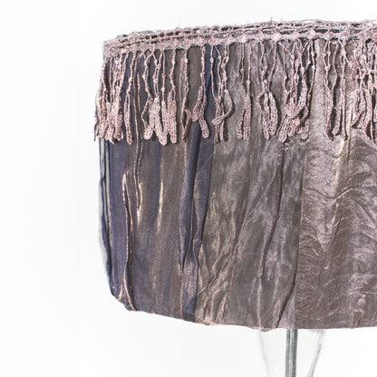 Refurbished Purple Fringe Glass Lamp