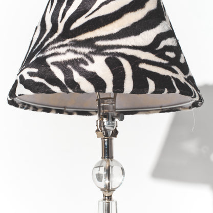 Refurbished Zebra Glass Lamp