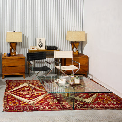 Red Hand-Woven Moroccan Behaad Rug