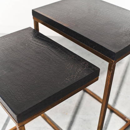 Vinyl Crocodile Nesting Tables